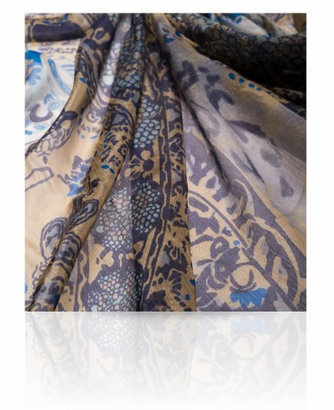 Палантин Женский S-PAISLEY.ANIMAL/GREY